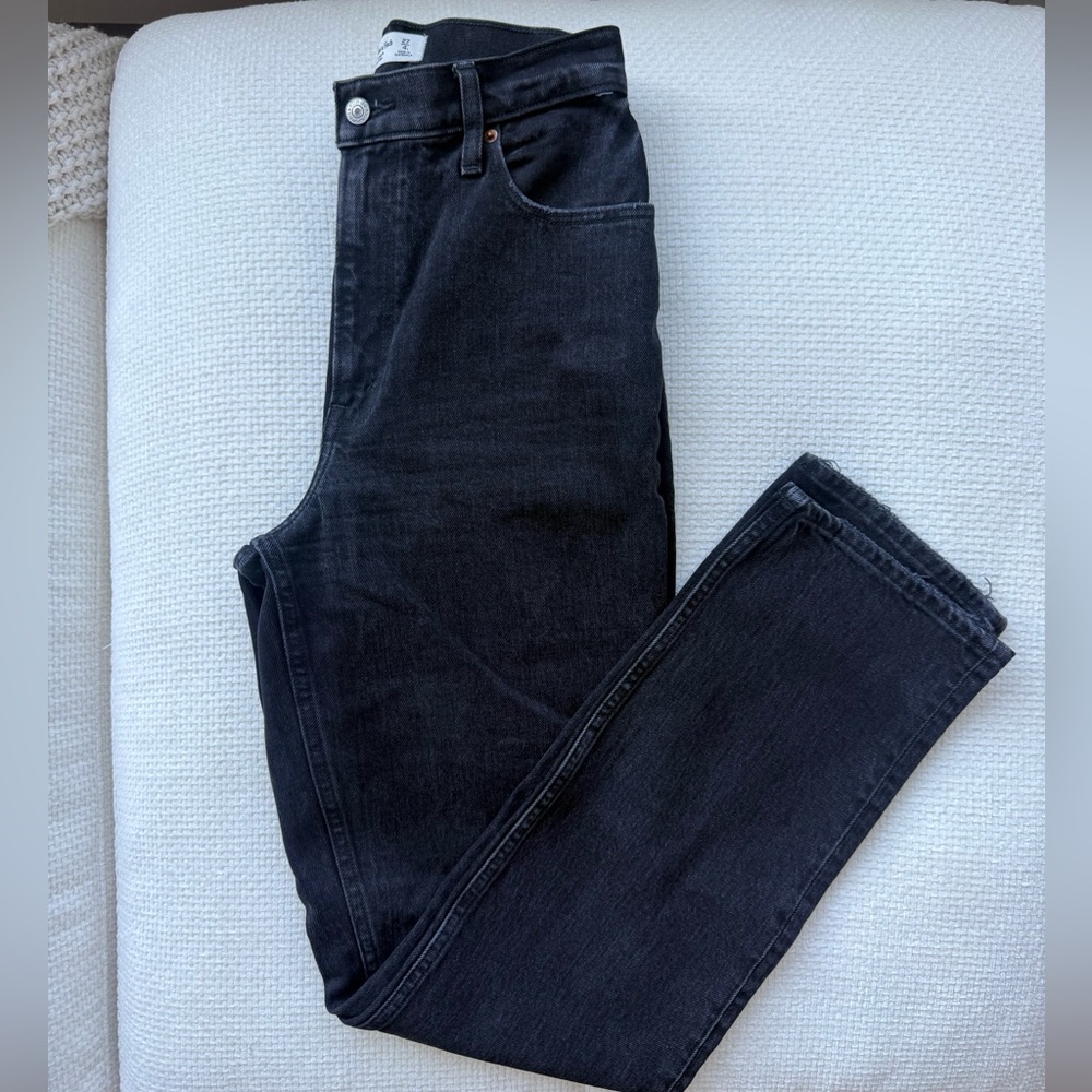 Charcoal 90s Straight Ultra High Rise Long Curve Love Jeans- Abercrombie